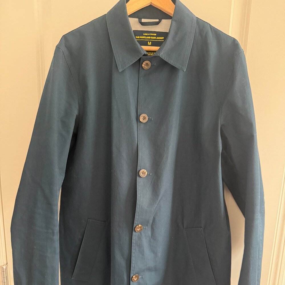 Gilded Age Peacock Blue Portland Rain Jacket